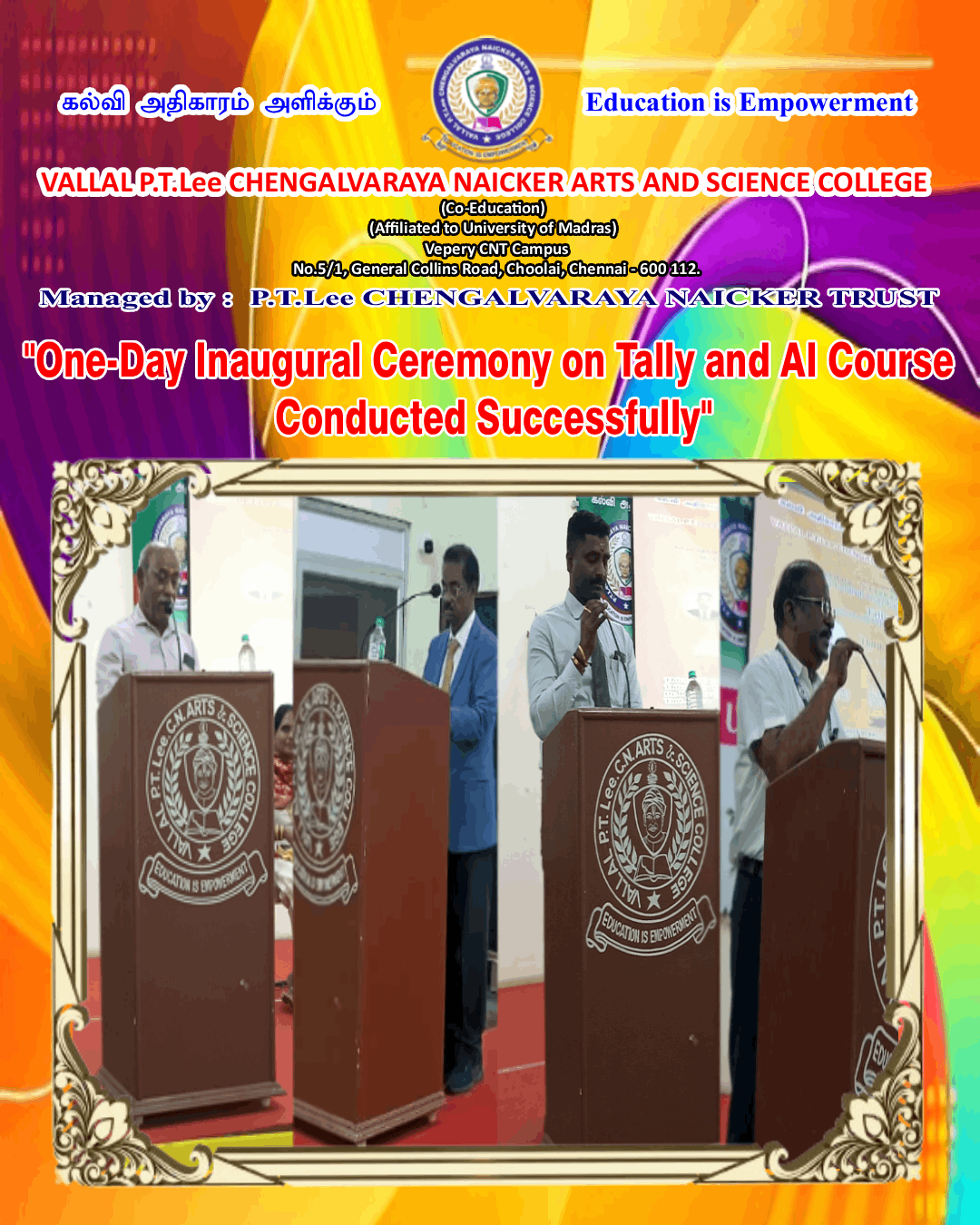Inaugural Ceremony on "Tally and Al Course"